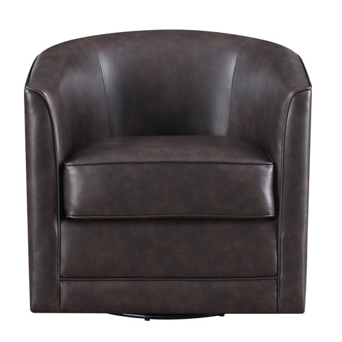 Andover Mills™ Euben Vegan Leather Swivel Barrel Chair & Reviews Wayfair
